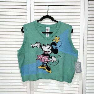 Disney Mickey & Co. Minnie Mouse Sweater Vest Green Size 1X